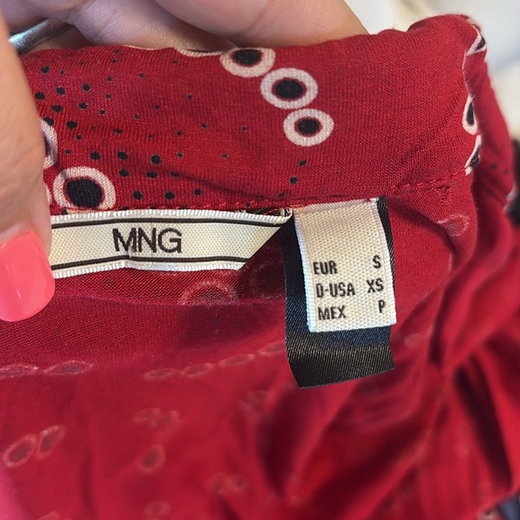 Mango Red Long Sleeve Wrap Dress - Picture 10 of 10